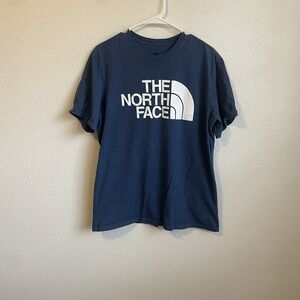 The North Face T Shirt Men's‎ Short Sleeve Top Navy Blue Cotton Size L